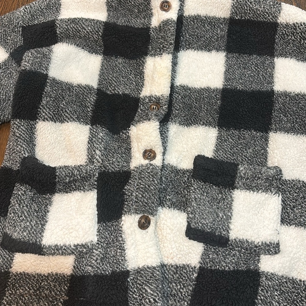 Checkered teddy jacket - Picture 2 of 4